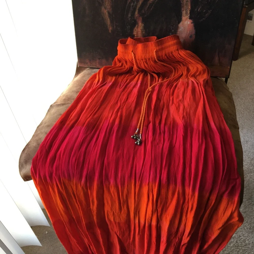 COUPE COLLECTION’ PRE-LOVED AUTHENTIC BOHO SWING STYLE MAXI DESIGN SKIRT - Picture 11 of 13